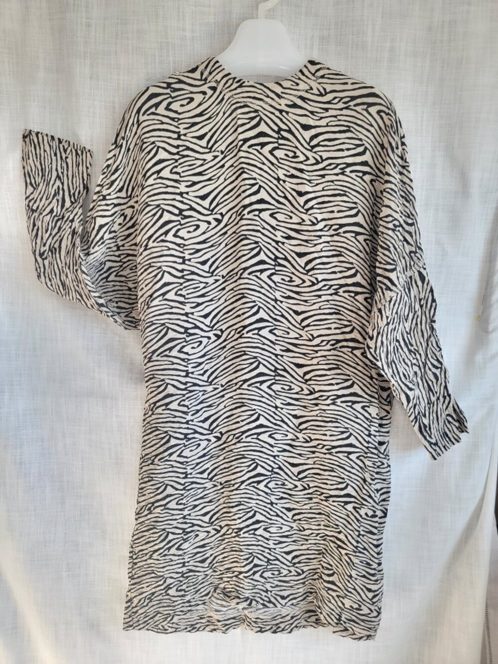 Nanushka Hierro Zebra Print Mini Dress XS Batwing Dolman Sleeve Artsy Tunic - Picture 3 of 14